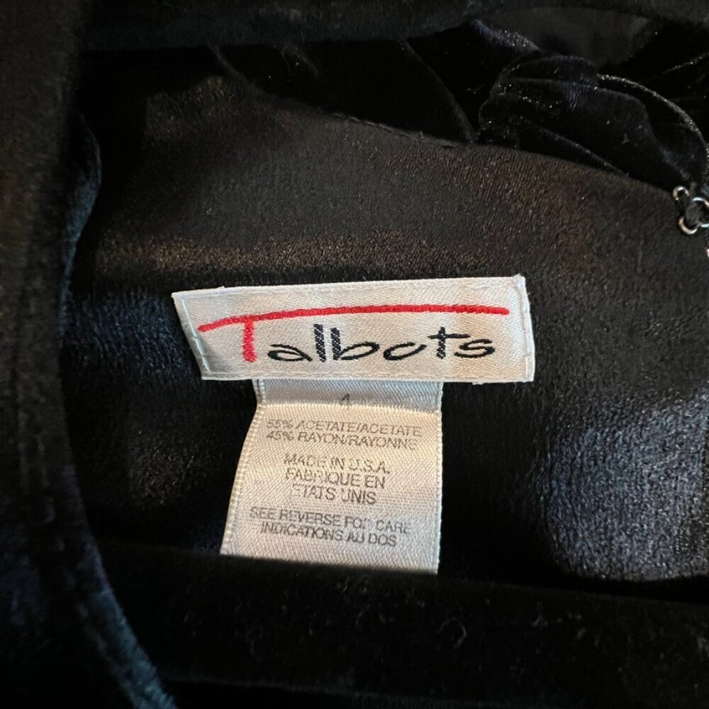 Vintage Talbots Black Dress SIze 4 - Picture 4 of 4